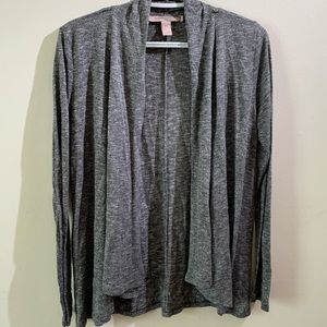 Crossover gray cardigan lightweight